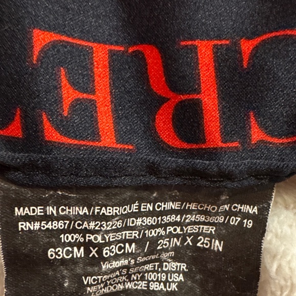 Victoria's Secret Red and Black Scarf - Picture 3 of 4